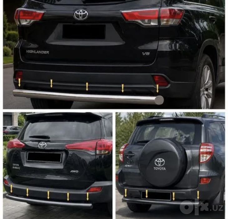 Защита бампера Toyota Highlander 3 и Rav4 3 4