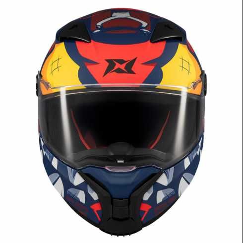 Каска AXXIS FENIX ANGRY FACE Сертификат: ECE 22:06 Тегло: 1450гр.