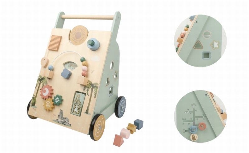 Дървена играчка за прохождане