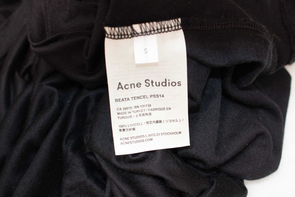 Acne Studios Beata дамска черна рокля овърсайз S