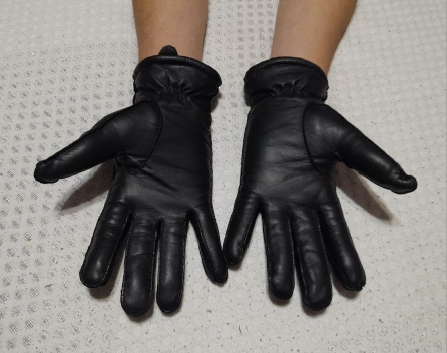 Mănuși Noi din piele naturală îmblănite, toamnă - iarnă, nr. 7 sau S/M