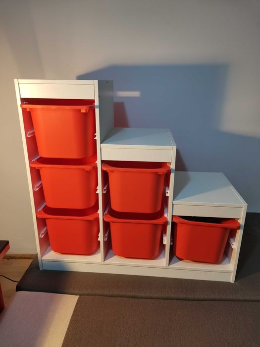 Trofast Ansamblu depozitare + cutii, 99x44x94 cm