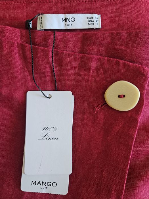 Fusta Mango din in roz 34/XS