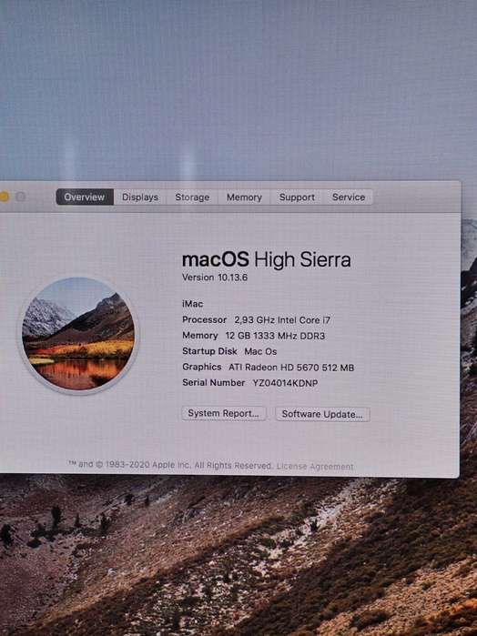 iMac 27 inch i7, 12gb Ram ,750gb SSD
