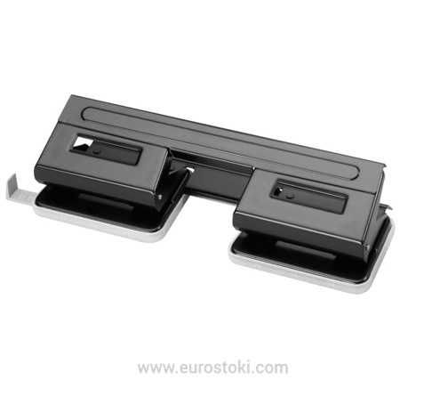 Перфоратор Herlitz, 4 перфорации, регулируем водач за хартия, черно