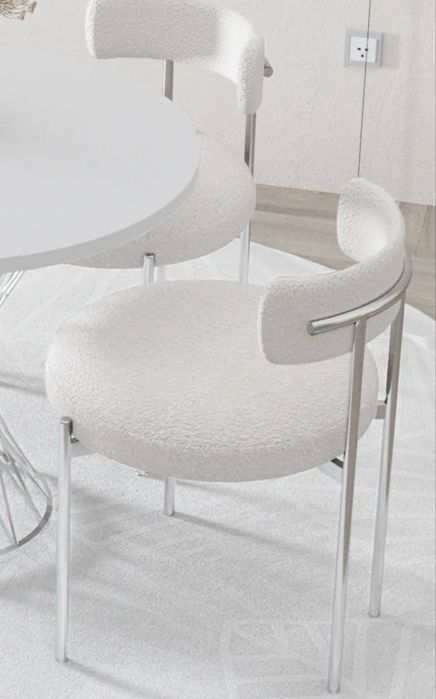 Set dining alb masa cu patru scaune