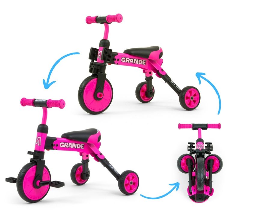 Tricicleta pliabila, transformabila in Bicicleta fara pedale, Grande P