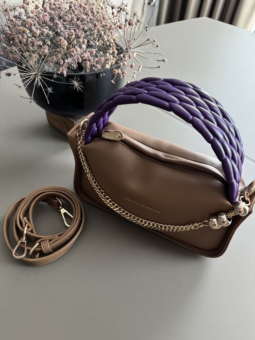 Чанта естествена кожа Alessia Massimo