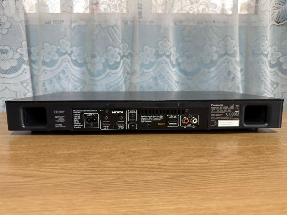 Soundbar Tv PANASONIC-slim-bluetooth-USB HDMI-AUX-cu 2 subwoofere active,sunet HI-FI-negru