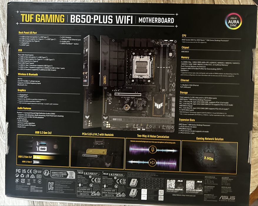 Placa de baza ASUS TUF GAMING B650-PLUS WIFI, socket AM5