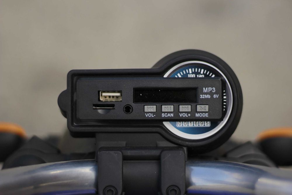 Motocicleta electrica pentru copii QK307 2x30W, roti Gonflabile #Blue