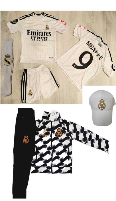 Комплект Мбапе Реал Мадрид СЕТ къс+анцуг+Шапка+чорапи 2025