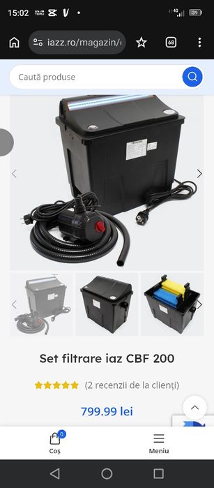 Vând filtru iaz crapi Koy, lampa UV și pompa