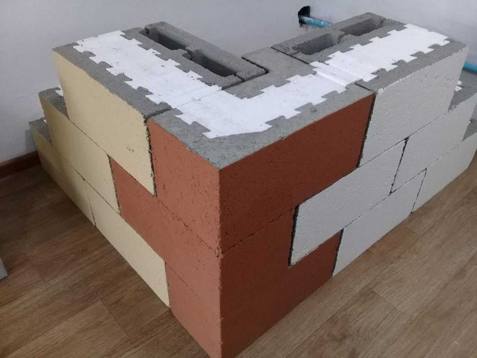 Трехслойный Теплоблок Кирпич