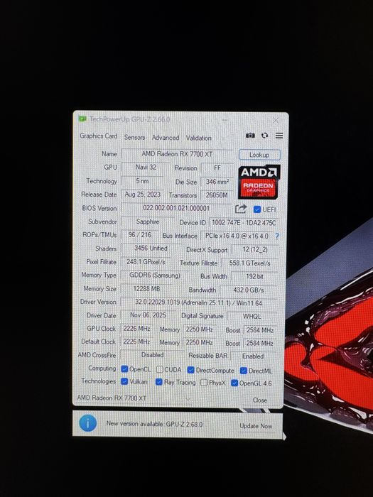 Placa video AMD Radeon RX 7700 XT PURE 12GB