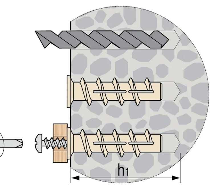 Дюбель пластиковый (пробка) 20 ш газоблок газобетон 40*50, 60*50,10*70