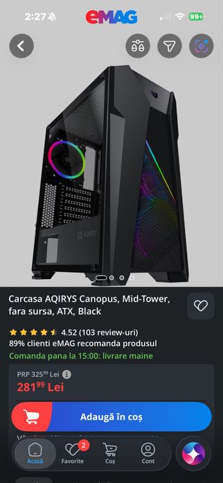 vand carcasa aqirys canopus
