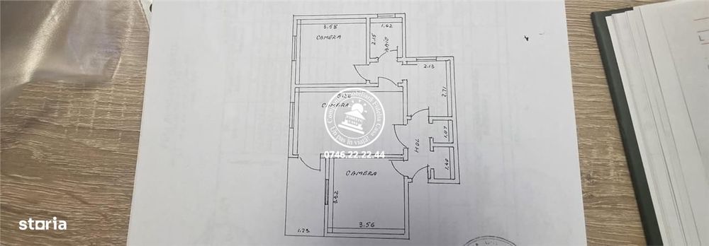 Apartament 3 camere  de vanzare  Podu Ros,