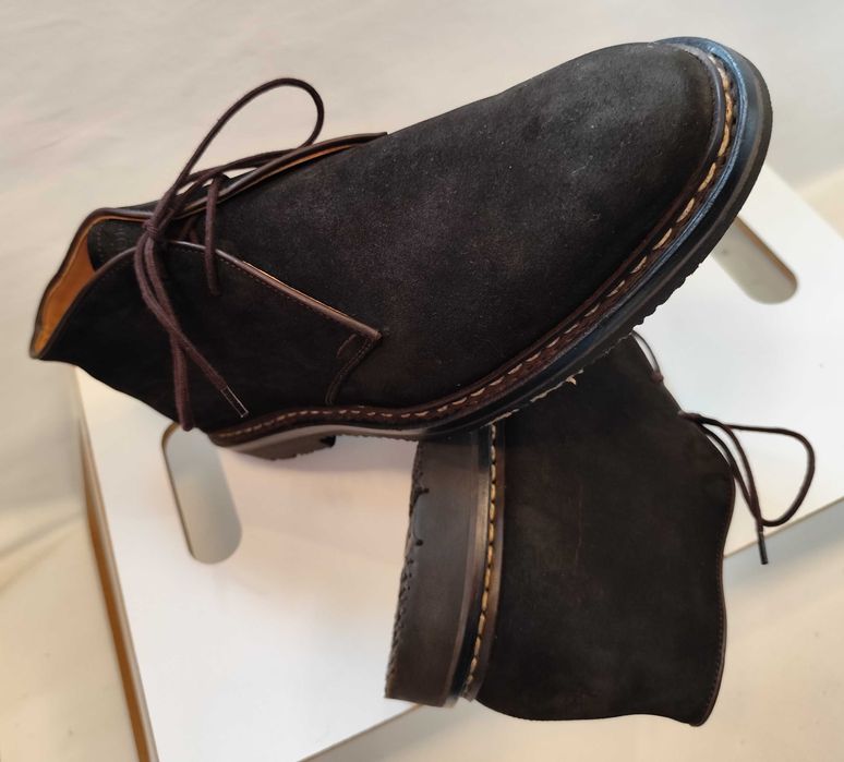 Ghete lace up 43.5 44 de lux HESCHUNG lucrate manual piele superioara