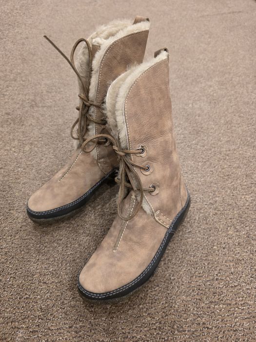 Cizme Clark,  noi, piele naturala cu blana naturala Interior