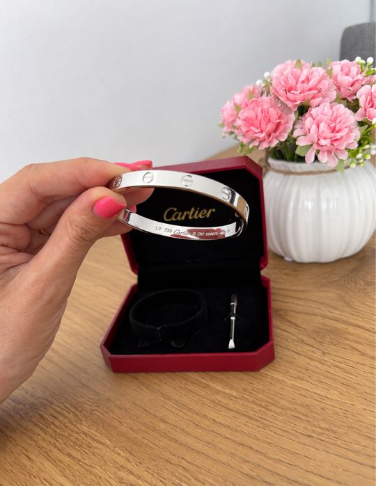 Inspired by Cartier Love – Мъжка сребърна гривна + луксозна кутия и отвертка