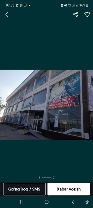 Srochno Nurafshon shaxrida 3600m2 daromat  joy sotiladi