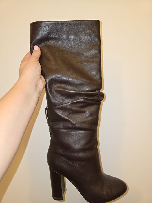 Vând cizme piele maro Anna Cori