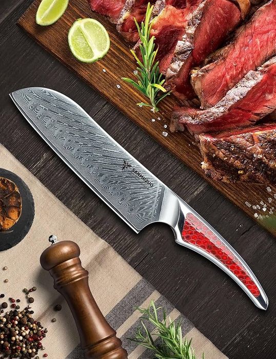 Cutit Santoku - otel Japonez damasc VG-10