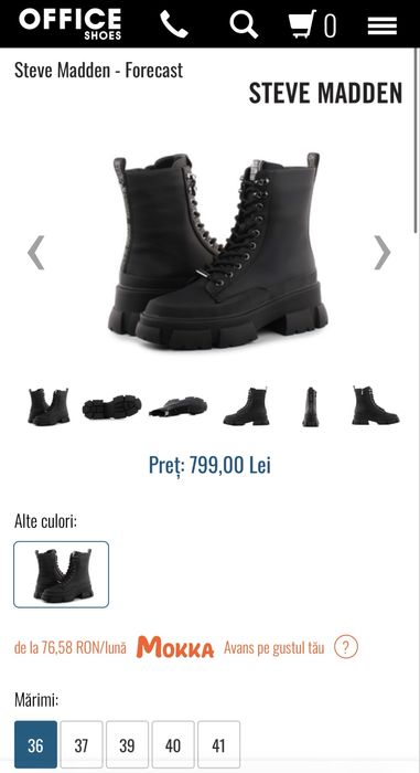 Bocanci/ghete Steve Madden - mărimea 38