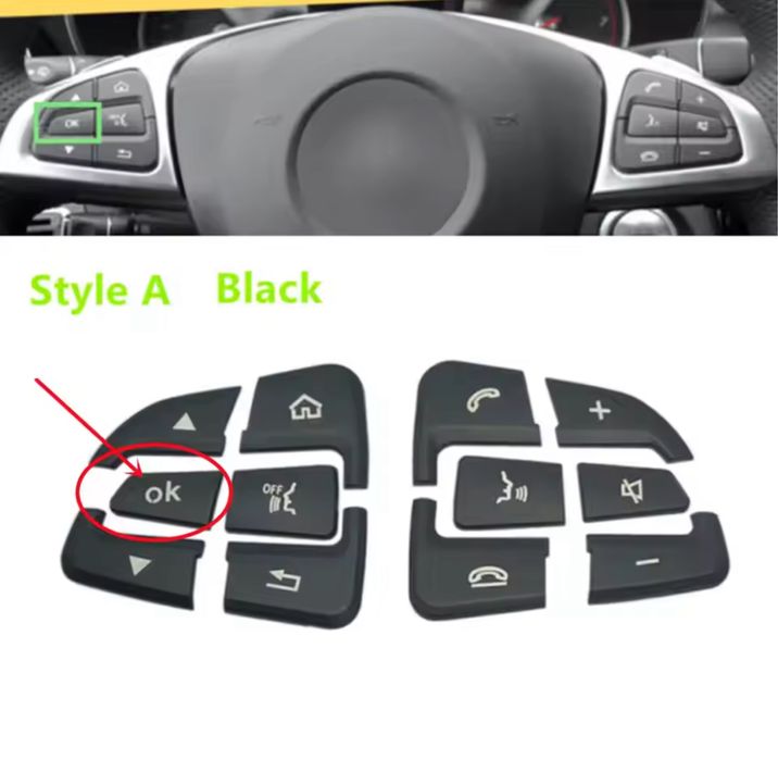 Ornament trim butoane comenzi volan Mercedes C Class GLC W205 X253
