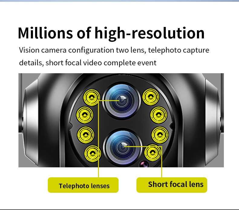 IP камера 5MP, 18X приближение, цветно нощно виждане, 360° въртене