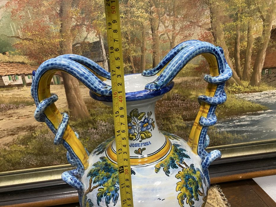 Испанска керамична ваза Talavera Josefina 1960 1975 Испания голяма