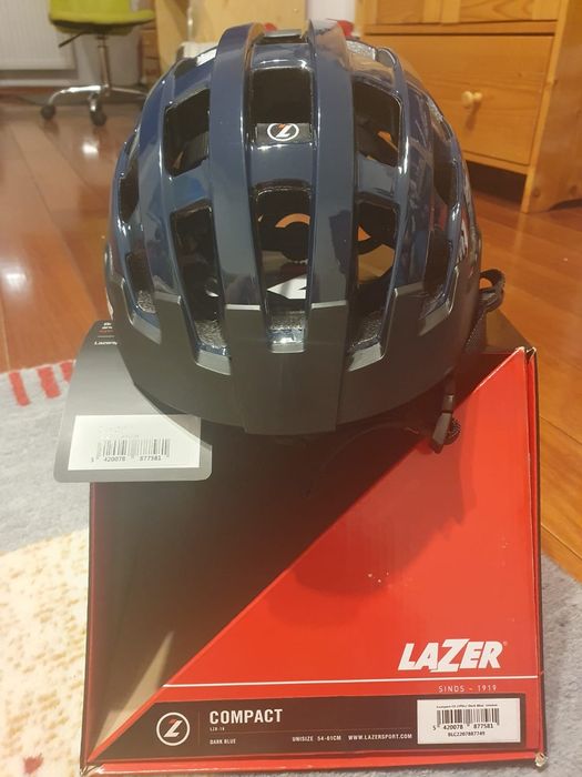 Casca de bicicleta LAZER, marime 54-61cm, albastru inchis