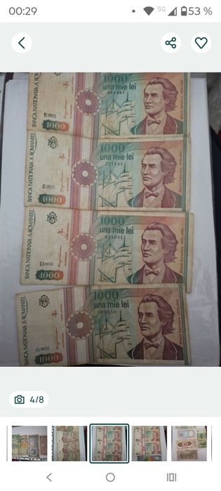 Lot bancnote și monede