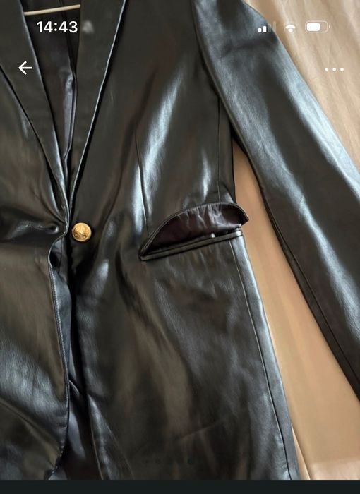 Blazer Zara din piele ecologică