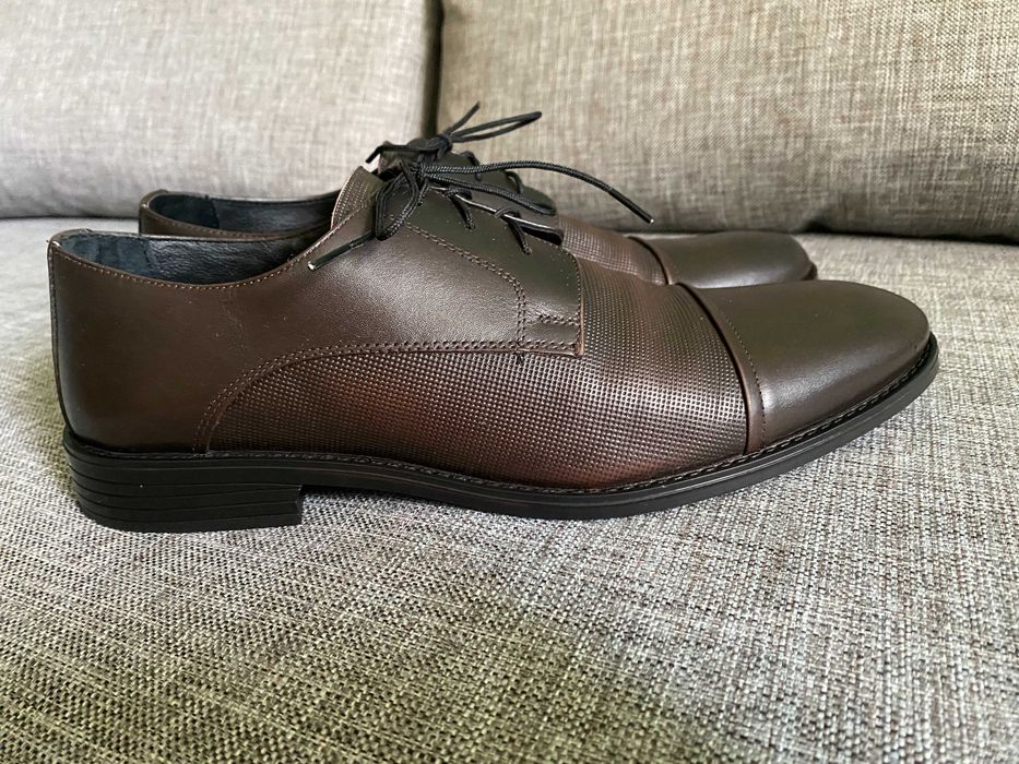 Pantofi eleganti din piele maro SmartLine nr. 43