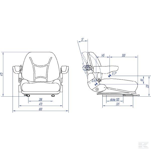 Scaun Stivuitor din PVC fabricat in Olanda