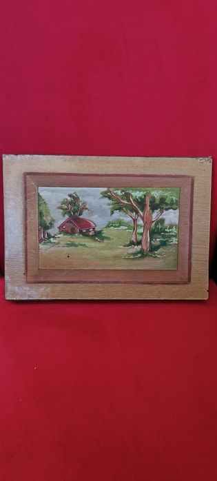 Стара Картина рисувана върху дърво