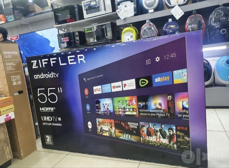 телевизора Ziffler 4k uhd супер скидка со склада доставка бесплатно