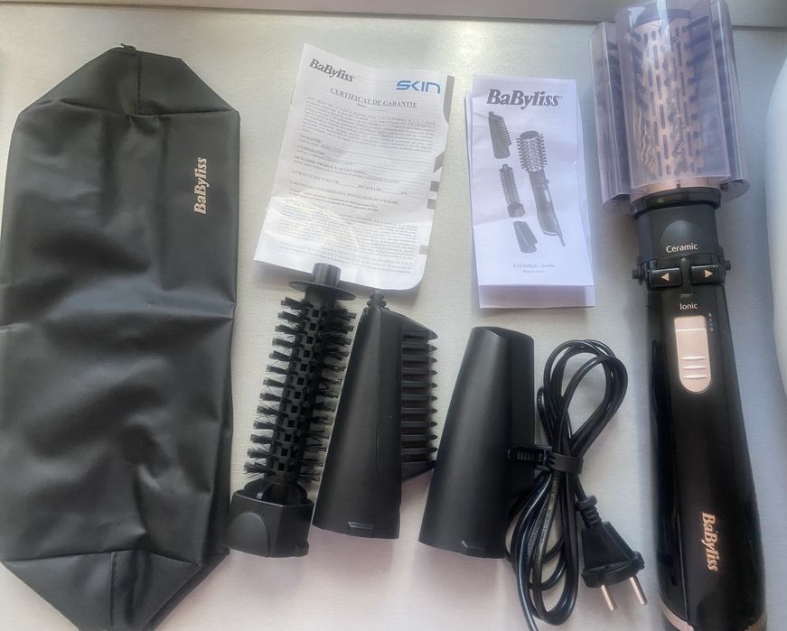 Perie rotativă Ionic Airbrush 1000W + 4 accesorii AS200ROE BaByliss