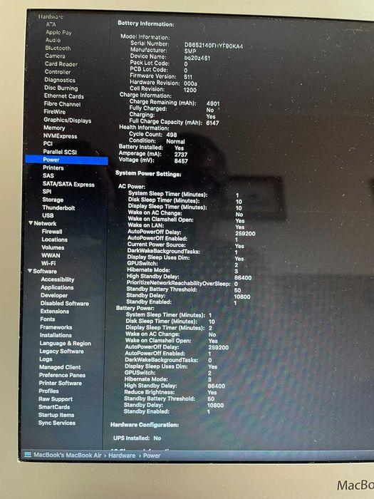 MacBook Air 13" A1466 – EMC 2925 – i5 / 4GB / 128GB – Stare 10/10
