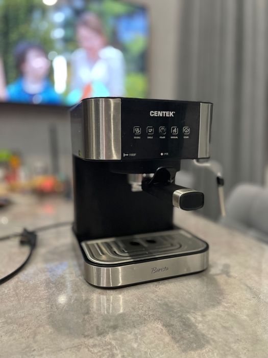 Кофеварка CENTEK,черный, серебристый