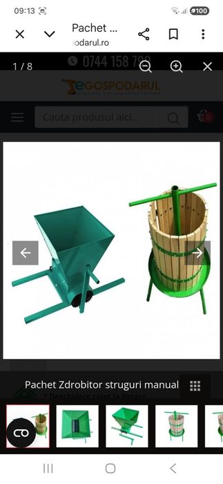 Zdobitor presa cazan aluminiu 100l