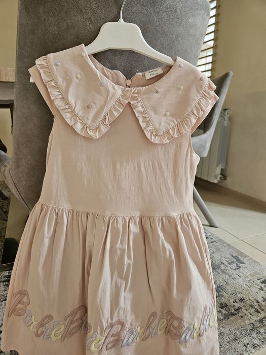 Детска официална розова рокля