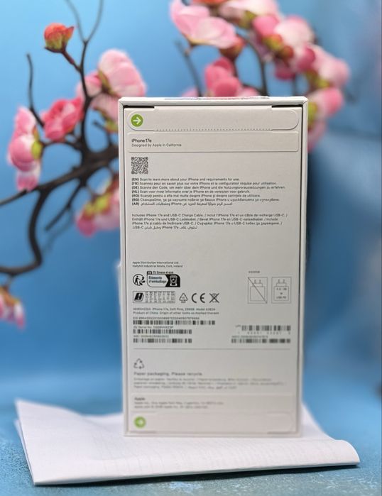 НОВ!!! Apple iPhone 17e, 256 GB, 5G, Soft Pink + подарък адаптер Apple