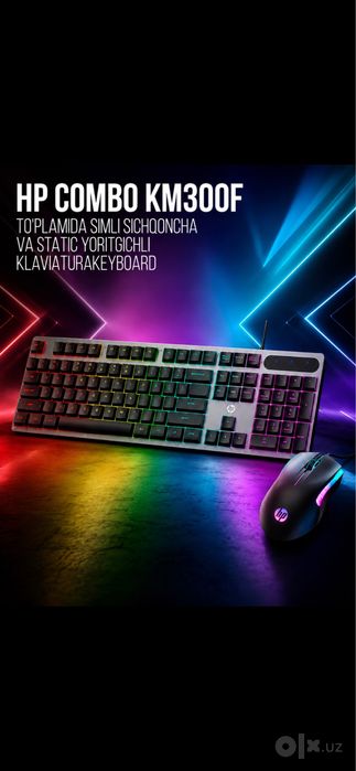 Klaviatura HP tòplamda simli sichqoncha va static yoritgichli keyboard