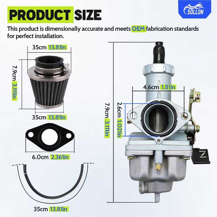carburator  motoare CG 125cc-300cc – ATV/Go Kart/Dirt Bike