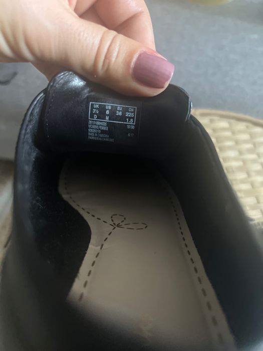 Pantofi mocasini Clarks 36 noi dama piele naturală