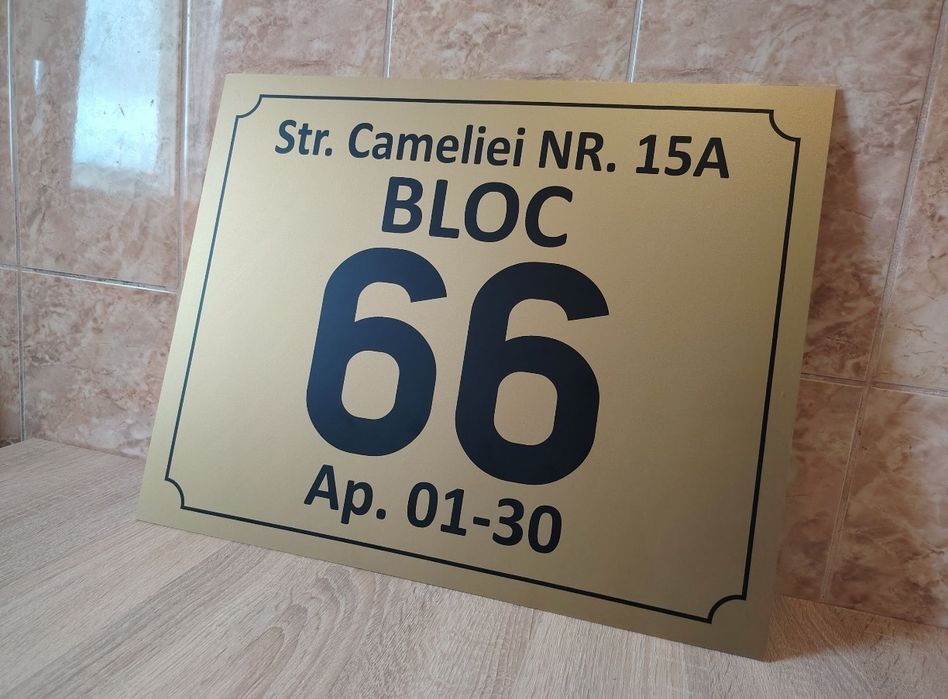 Placi personalizate / placute semnalistică / placi adresa /plăcute număr casă / plăcuțe identificare - LA comandă