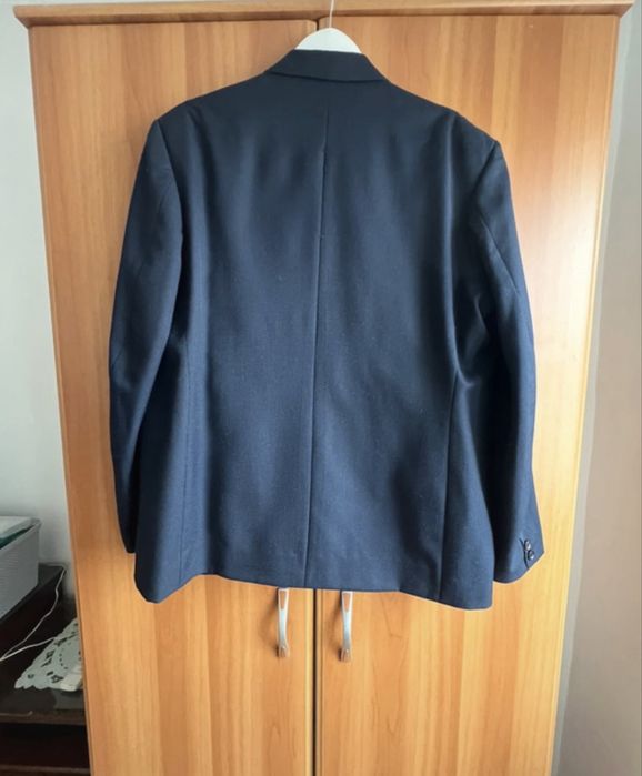 Costum clasic din stofa, bleumarin